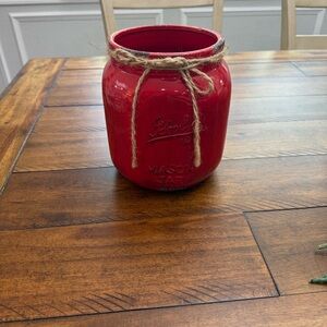 Mason Red Jar decorative